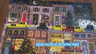 Puzzle mit attraktivem Nachtthema