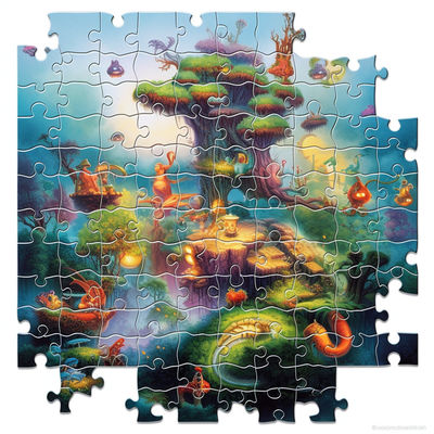 Ein guter Preis. Festiges Puzzle aus Pappe für die Innenfamilie Online