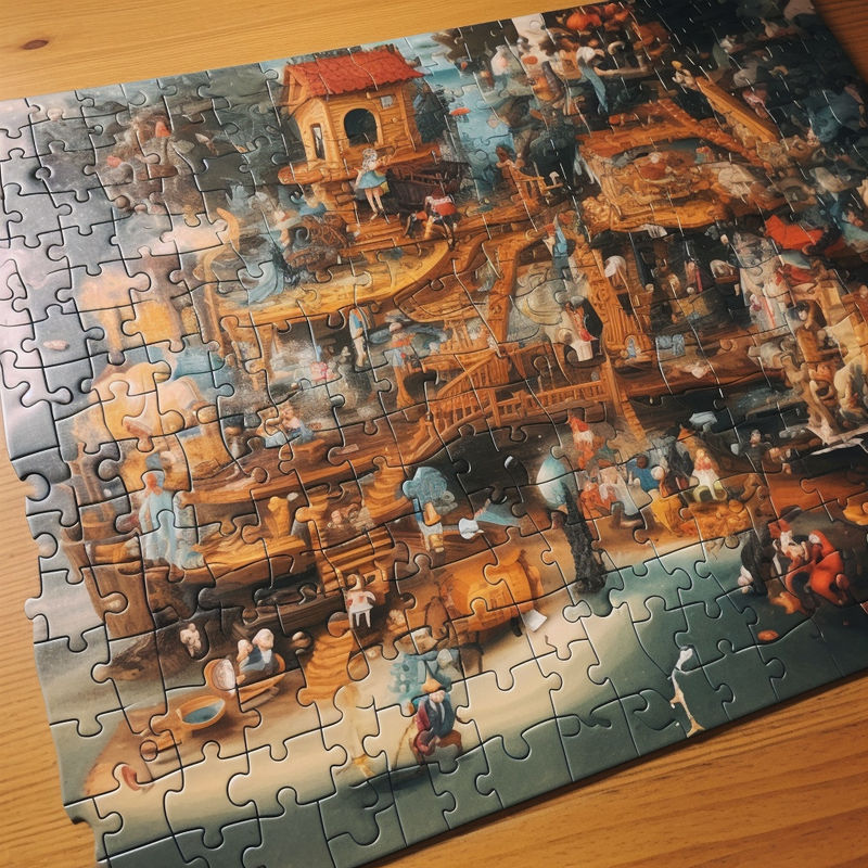 Farbenfrohe Puzzleset Verbesserte Problemlösung Fähigkeiten Stücke Sicheres Bildungsspielzeug