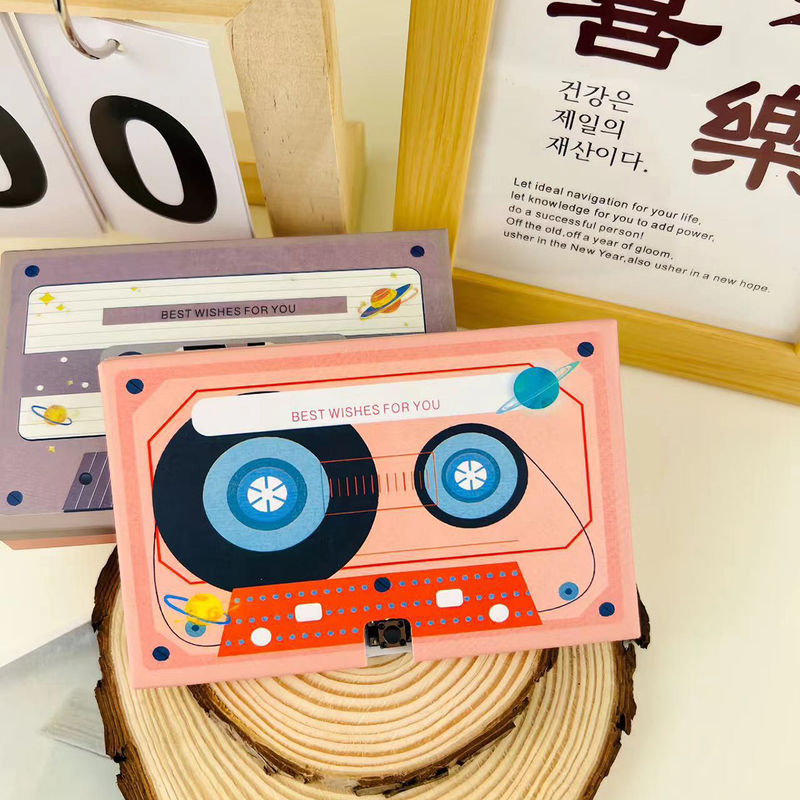 Digitales Drucken Kreative automatische Musik Abspielen von Grußkarten Verschiedene Themen Papierdruck