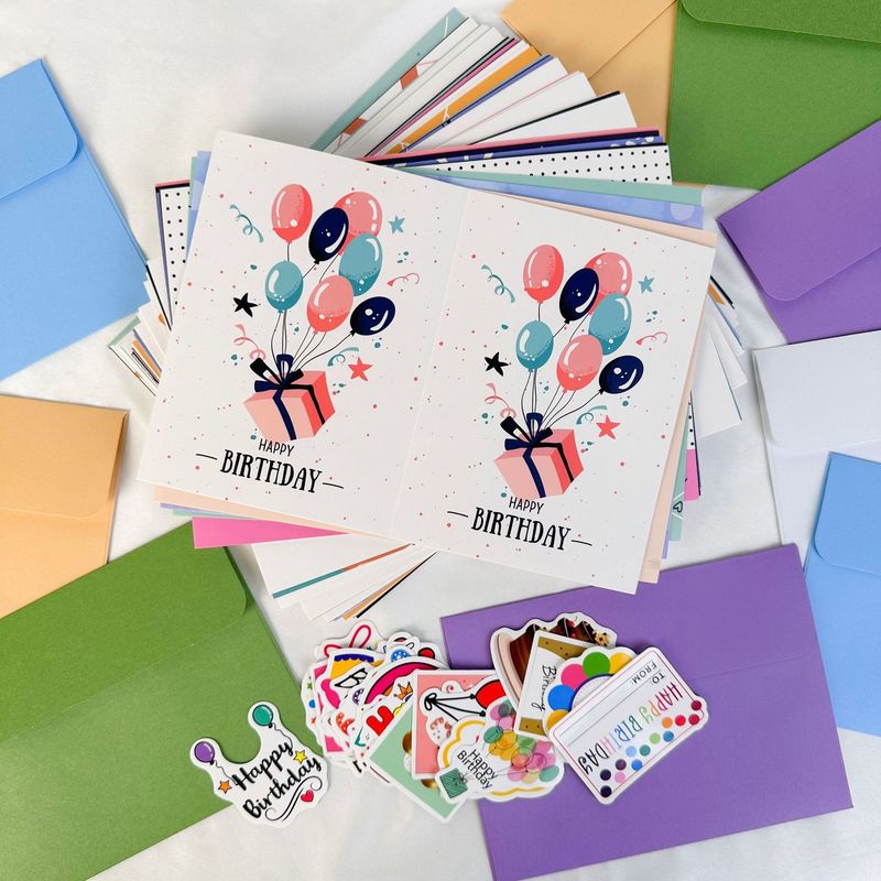 Farbenfrohe 5x7 Kreative Grußkarte mit Umschlag 15 Pack