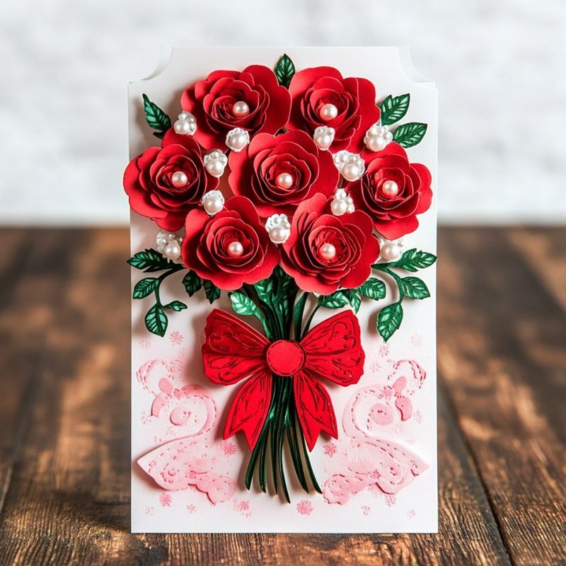 Rechteckige einzigartige Großhandel Exquisite Kraftpapier Trockenblumen Grußkarten Umschlag für B2B Anforderungen enthalten