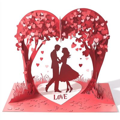 Ein guter Preis. Verschiedene Themen Papier Künstlerische Valentinstag Paare Grußkarten aus Papier Online